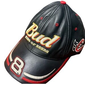 NASCAR‎ Dale Earnhardt Jr. #8 Budweiser Black Leather Hat racing junior